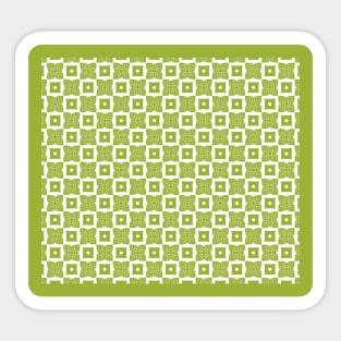 Pistachio green floral and rectangle pattern Sticker